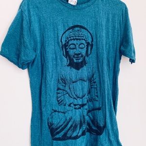 Buddha with Headphones and Music T-shirt